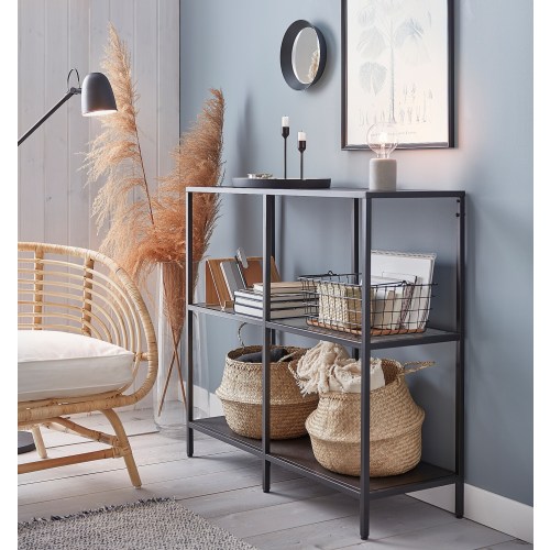 IKEA VITTSJO Shelving Unit Black brown Glass Urban Sales